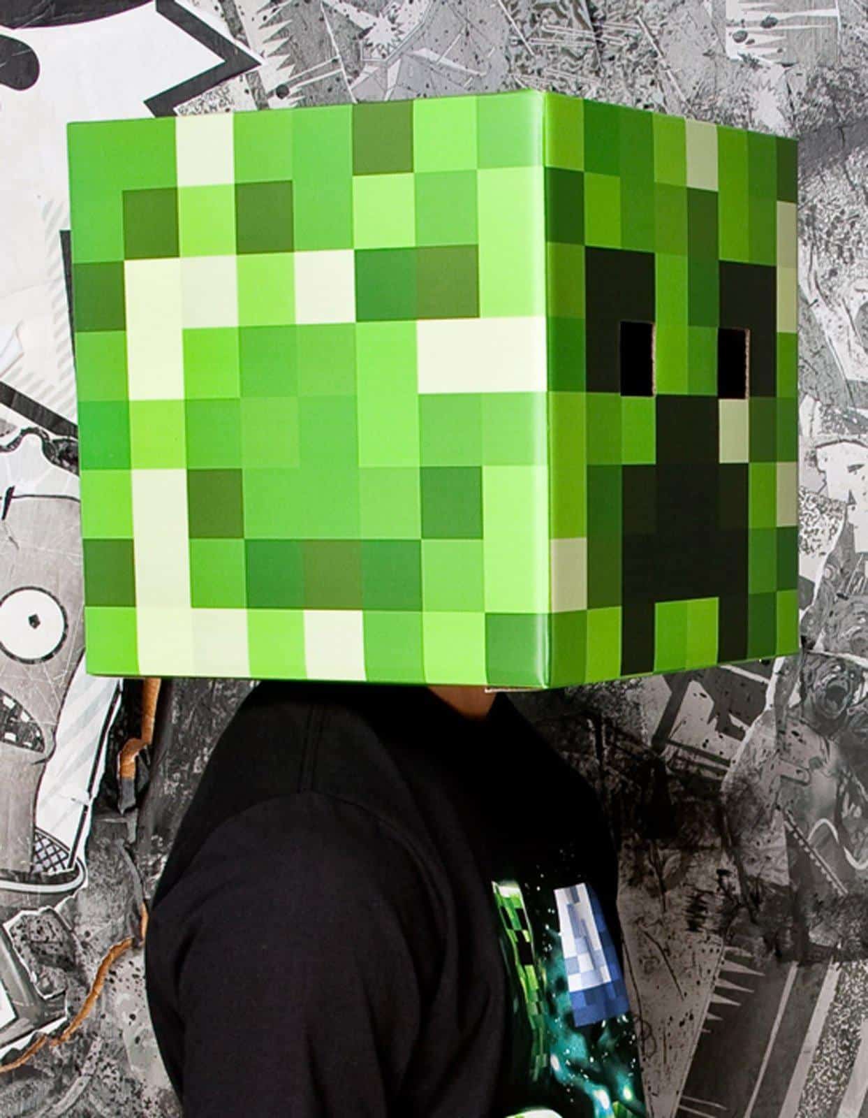 Minecraft Steve And Creeper Head Costume Noveltystreet