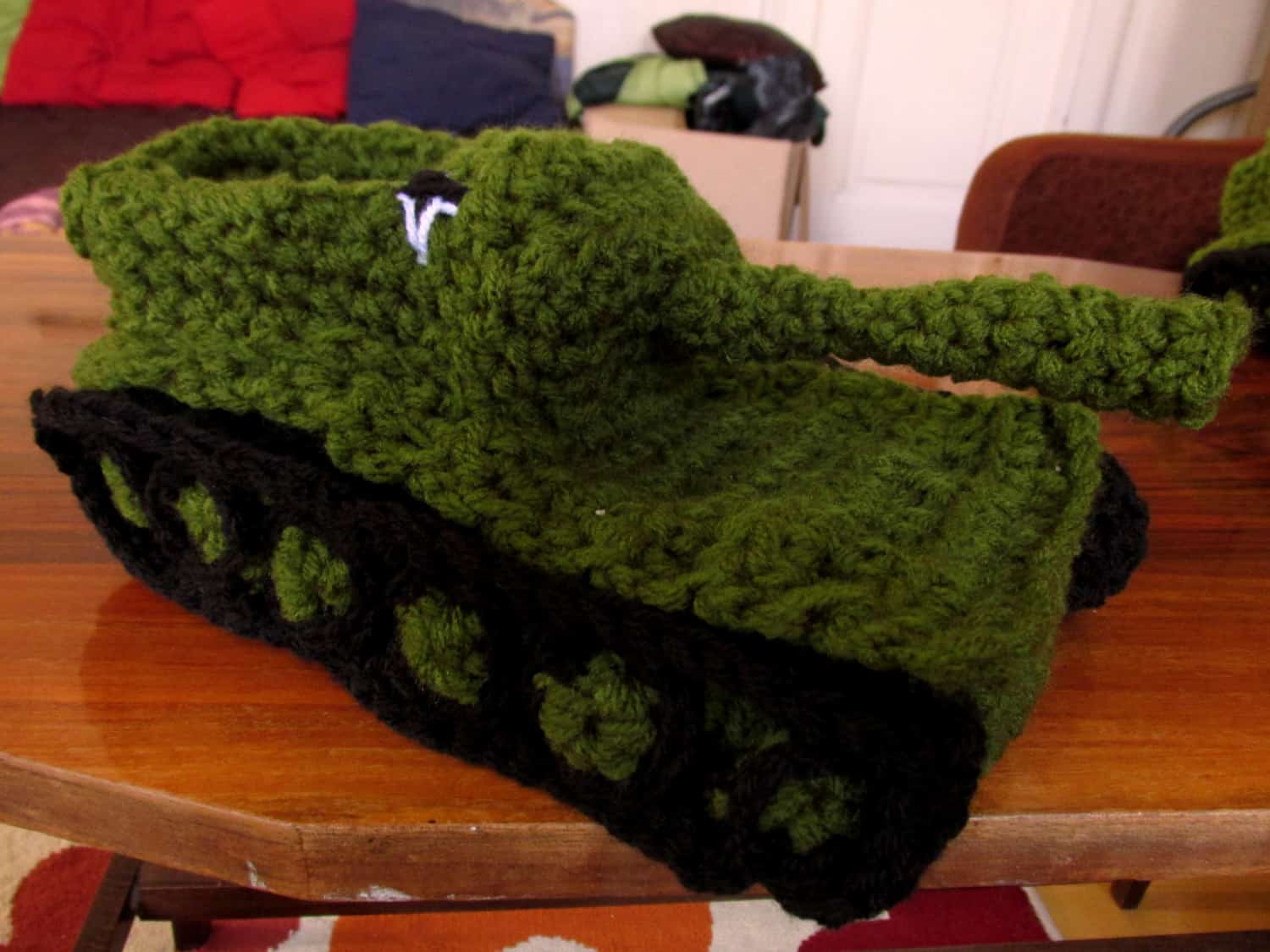 Crochet Green him slippers  Him NoveltyStreet Tank  for Unique Idea  Gift Slippers for