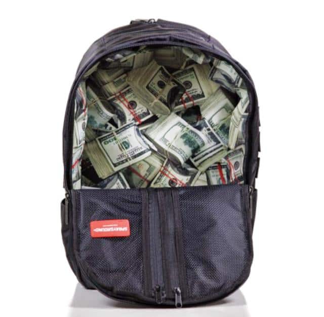 Sprayground $tashed Money Black Backpack - NoveltyStreet