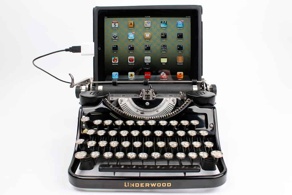 USB Typewriter Black Underwood Tablet