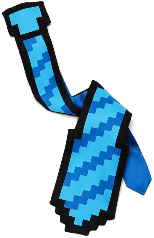 8 Bit Pixel Tie Blue Twirl