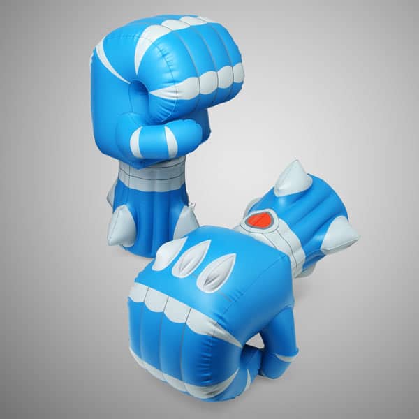 Giant Robot Battle Fists Blue and Spiky