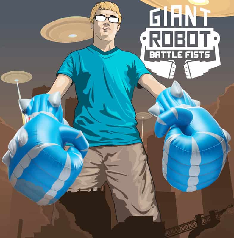 Giant Robot Battle Fists Poster Boy