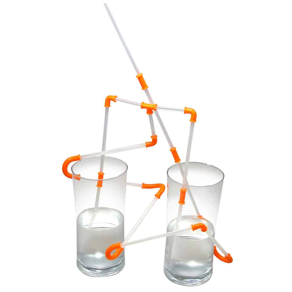 NUOP Connectable Drinking Straws Orange Connectors