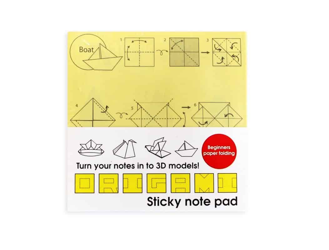 Origami Sticky Notes Yellow Pad