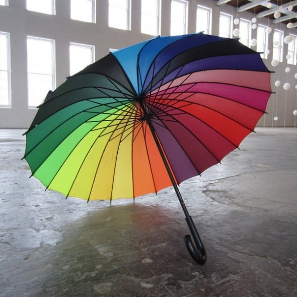 Rainbow Color Wheel Umbrella Fun Rain Product Rainbow Color Wheel Umbrella Fun Rain Product