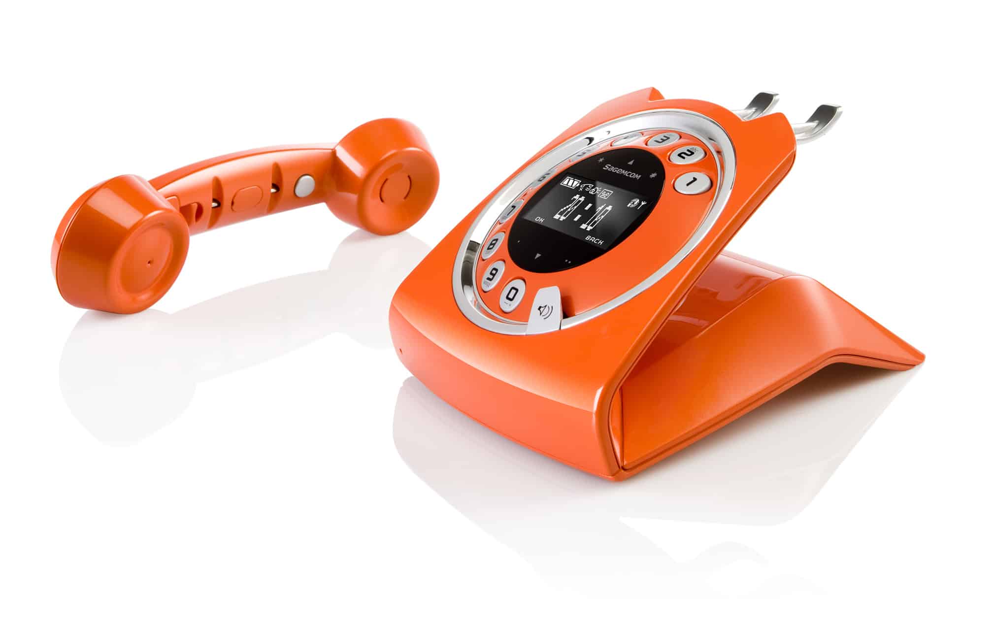 Sagemcom Sixty Cordless Telephone Orange Classic