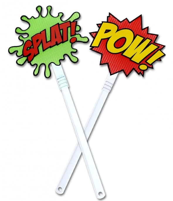Splat and Pow Batman Fly Swatters Splat and Pow Batman Fly Swatters