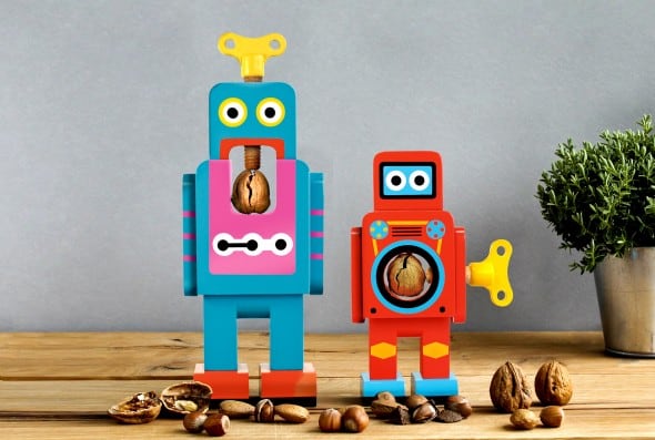 Suck UK Robot Nutcracker Blue and Red Bots Suck UK Robot Nutcracker Blue and Red Bots