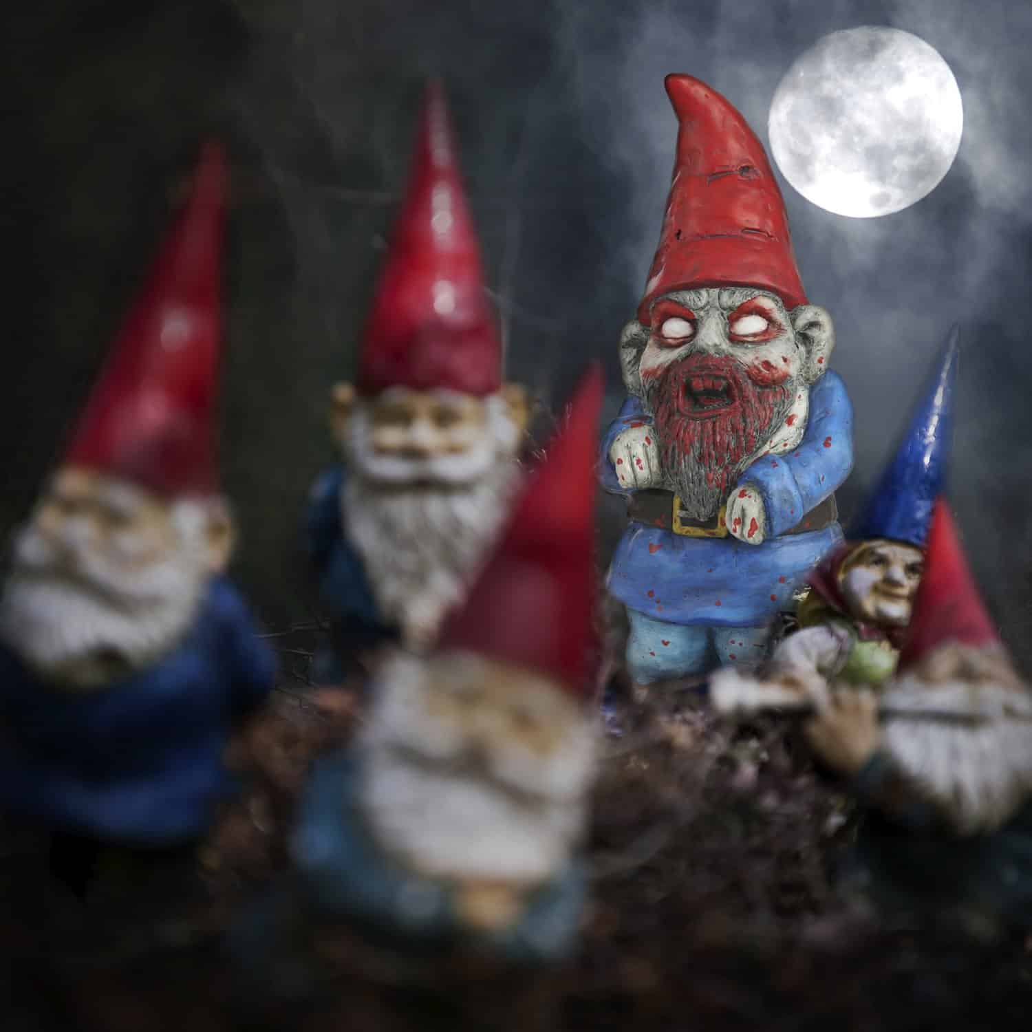 Thumbs Up! Zombie Garden Gnome Full Moon