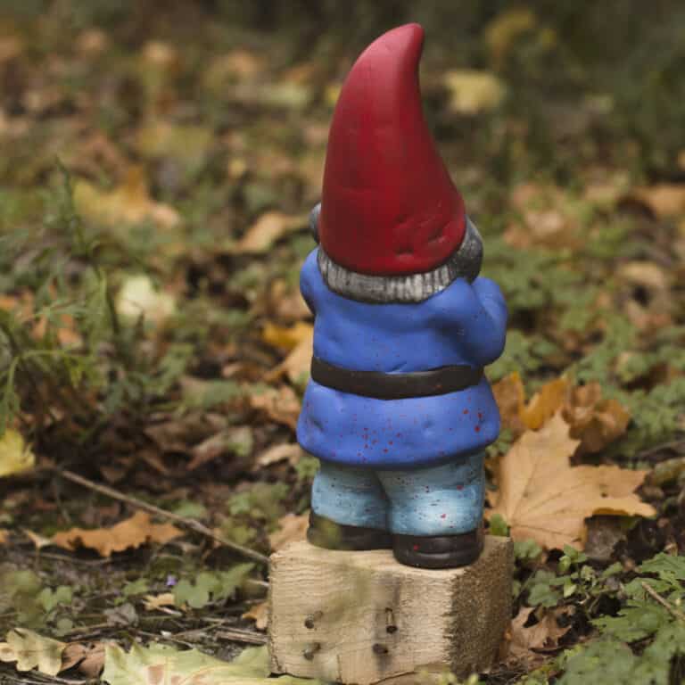 Thumbs Up! Zombie Garden Gnome Rear View