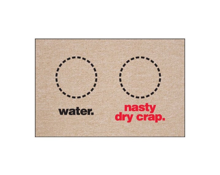 Water and Nasty Dry Crap Mat Hilarious Pet Gift