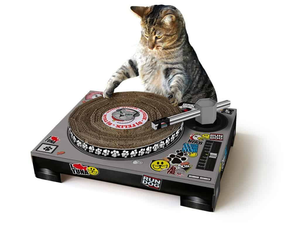 Cat Scratch DJ Turntable with Cool Stickers