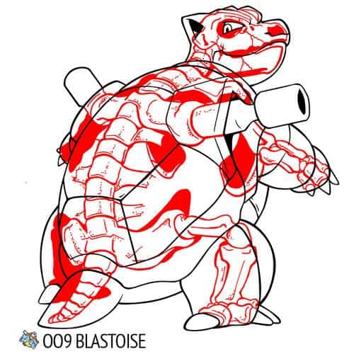 Chris Panda X-Ray Series Blastoise Pokemon