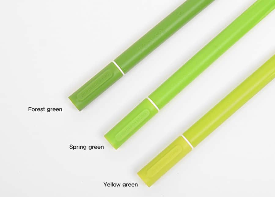 Grass Leaf Pen Yellow Green Light  Detail