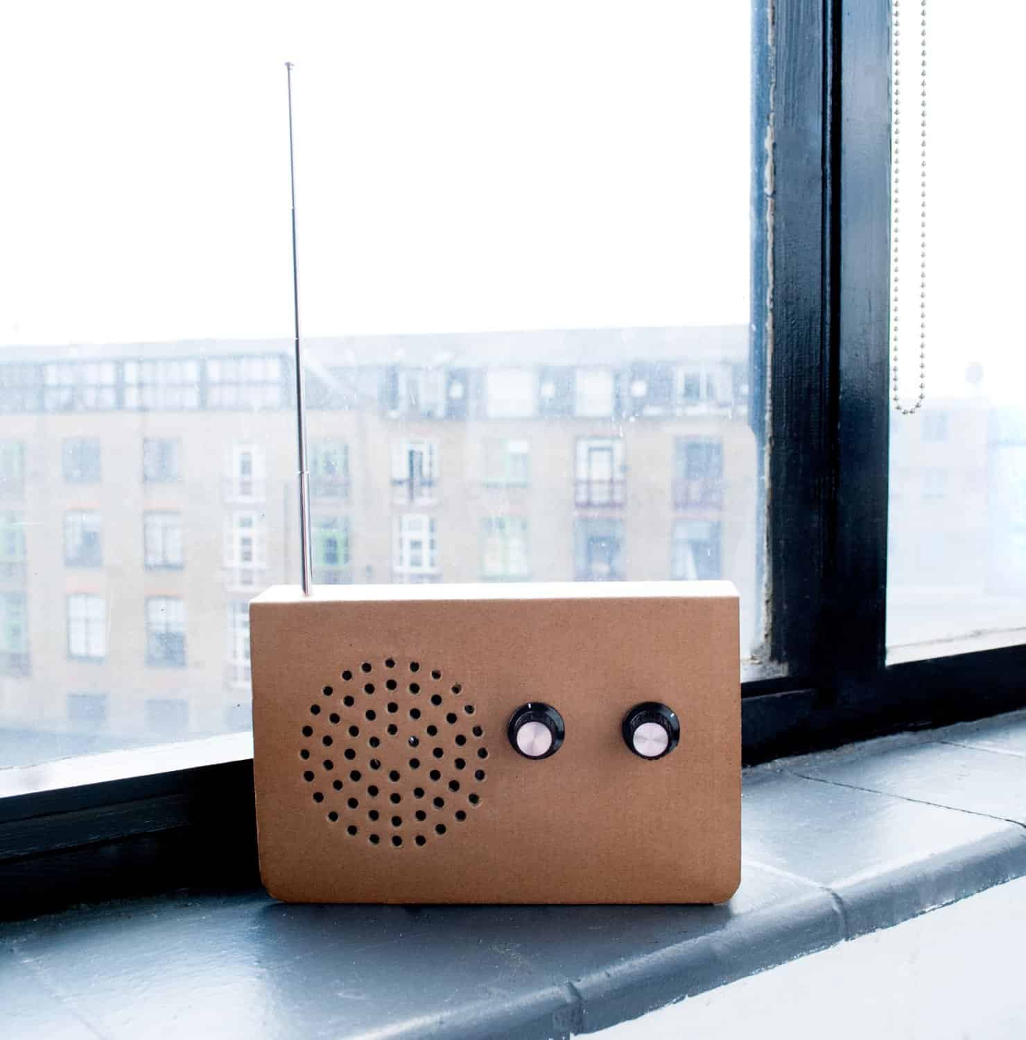 SUCK UK Cardboard Radio Apartment Window