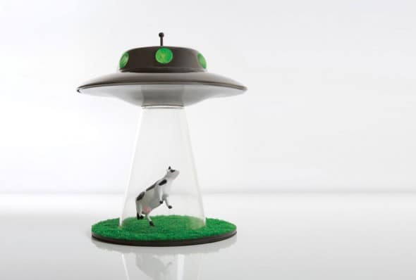 UFO Alien Abduction Lamp Floating Cow UFO Alien Abduction Lamp Floating Cow