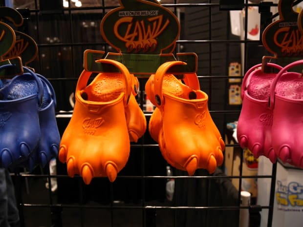 Clawz Novelty Shoes Goofy Cute Orange Rubber Shoes