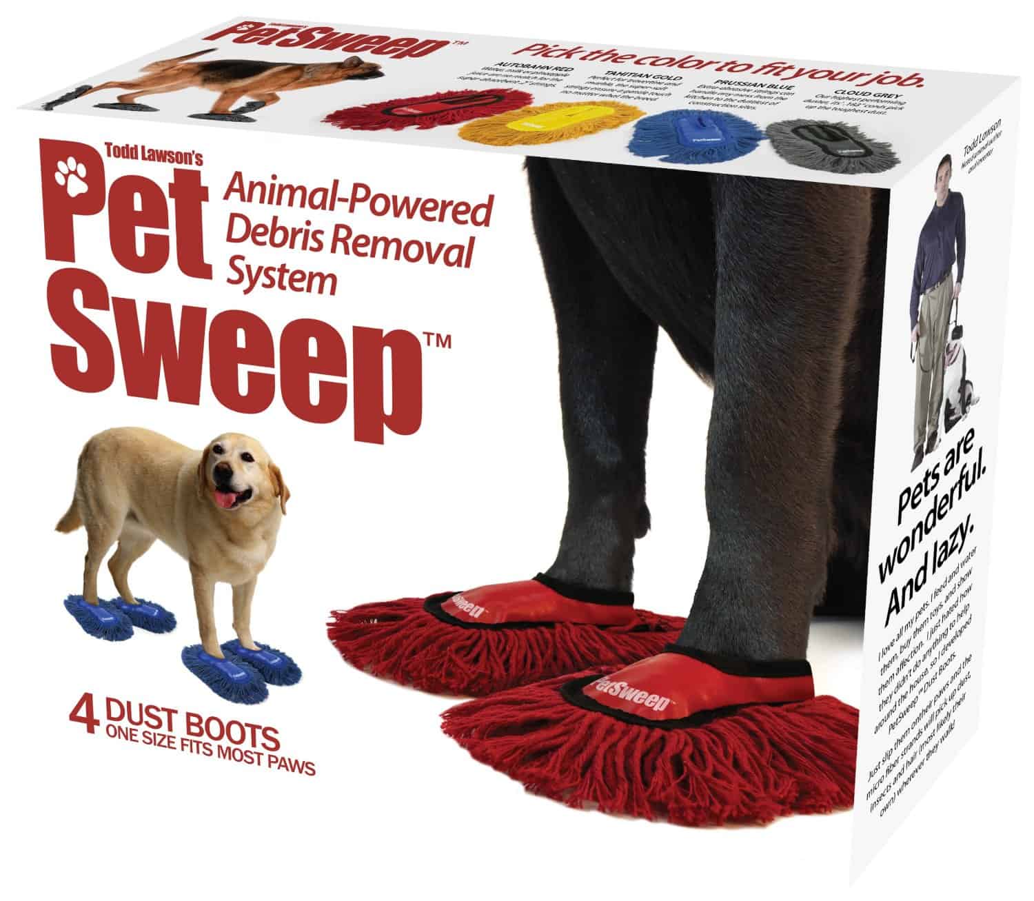 Prank Pack Pet Sweep Dog Dust Mop Gift Box