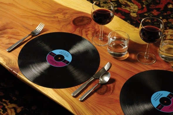 Silicone Record Placemats Fancy Novelty Item Gift for Singer Music Lover Silicone Record Placemats Fancy Novelty Item Gift for Singer Music Lover