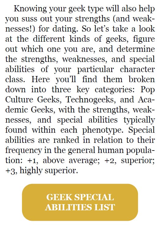 The Geeks Guide to Dating Geek Special Abilities List Page
