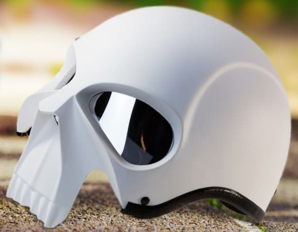 3D Skull Skeleton Matte White Novelty Kickass Biker Helmet 3D Skull Skeleton Matte White Novelty Kickass Biker Helmet