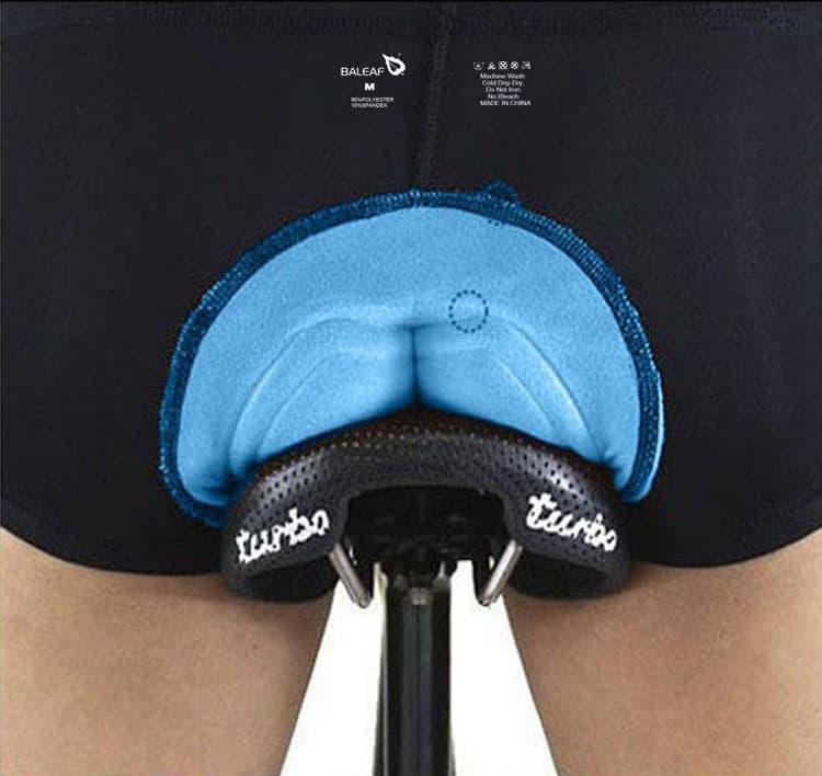 Baleaf Mens 3D Padded Coolmax Bicycle Cycling Underwear Shorts Butt Crack on Bike Seat