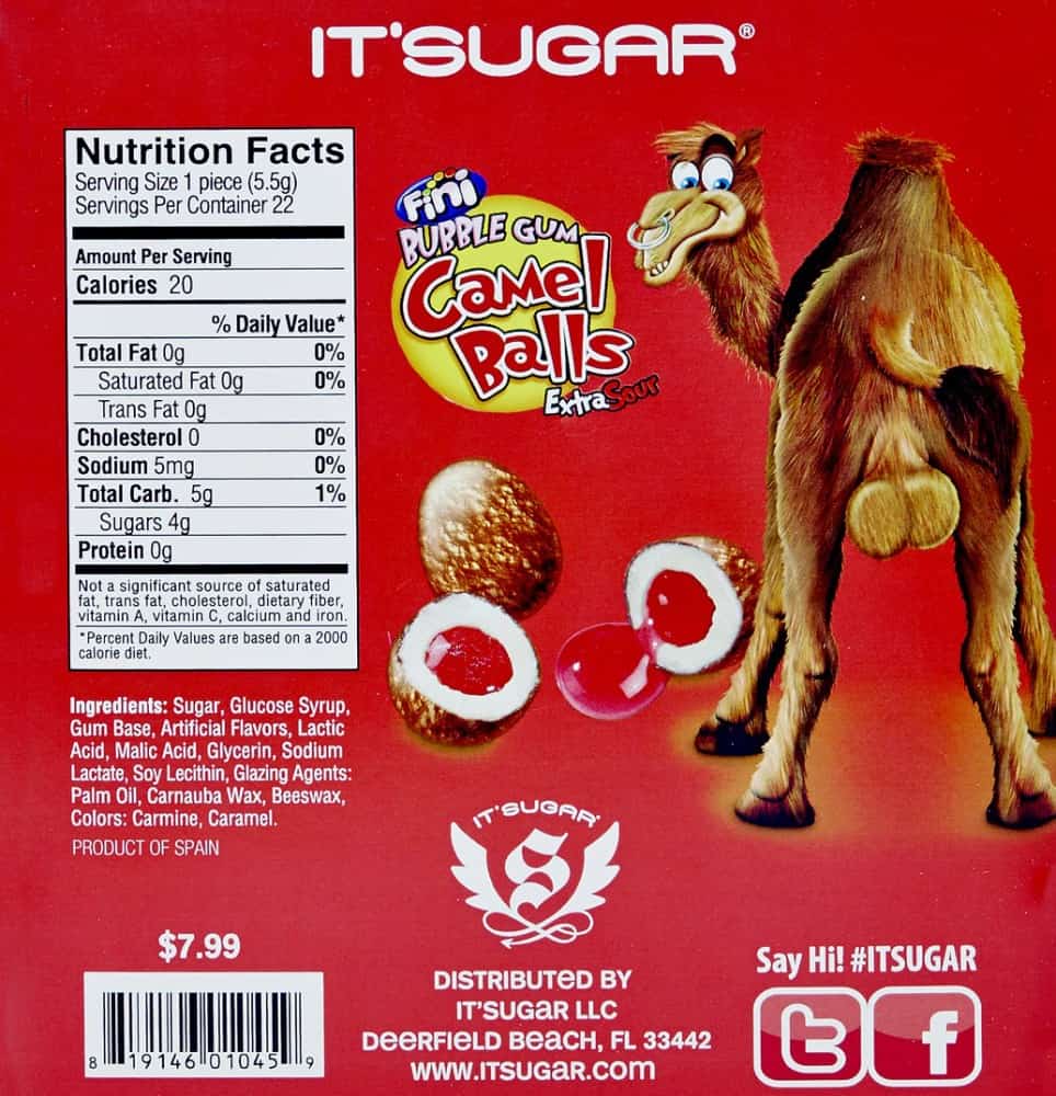 Its Sugar Camel Balls Nutrition Facts