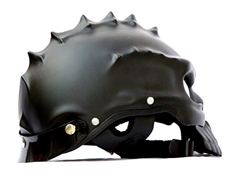 Masei Matt Black 3D Skull Helmet Cool Spiky Skull