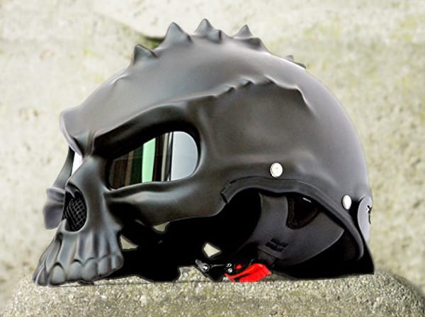 Masei Matt Black 3D Skull Helmet Fiber Glass Novelty Item to Buy
