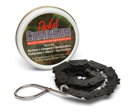 Pocket Chainsaw and Tin Can Packaging Essential Camping Tool for Sawing Obstacles Cool Gift for Outdoor Dad