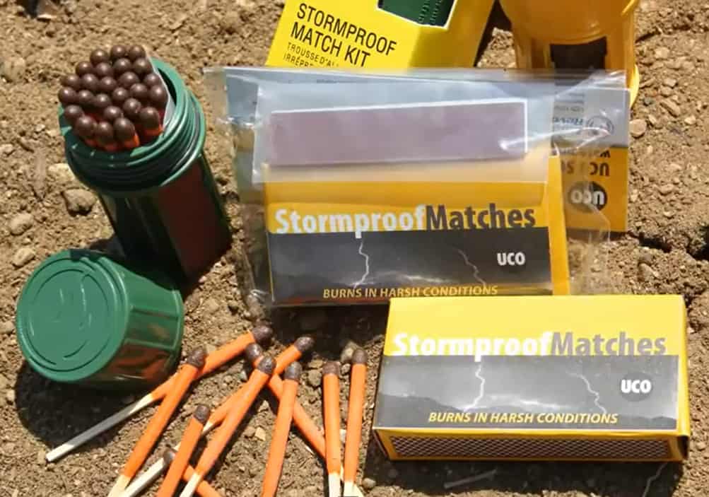 Stormproof Match Kit with Waterproof Case Bug Out Bag Essential Emergency Fire