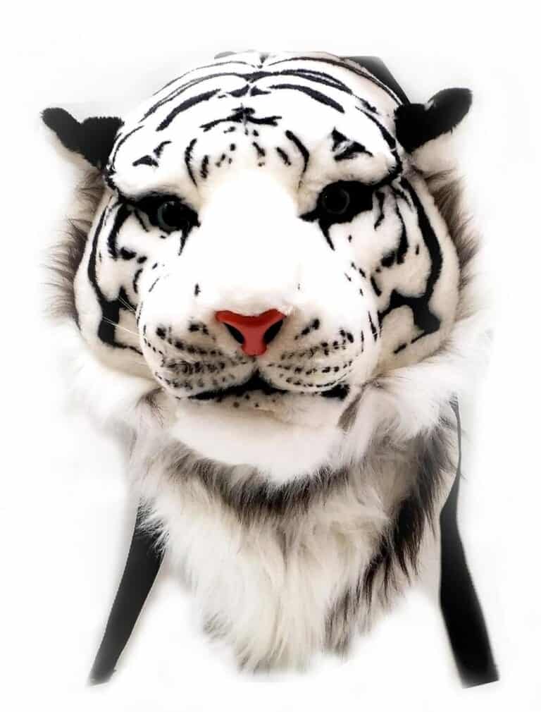 VIAHART Tigerdome White Siberian Tiger Animal Head Kids Backpack