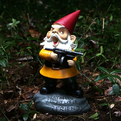 Angry Little Garden Gnome Funny Stuff to Buy Say Hello to My Little Friend