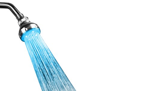 Color Changing LED Showerhead Blue Water