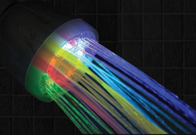 Color Changing LED Showerhead Close Up