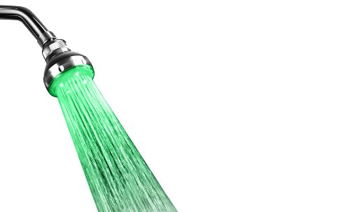 Color Changing LED Showerhead Green Water