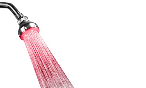 Color Changing LED Showerhead Red Water