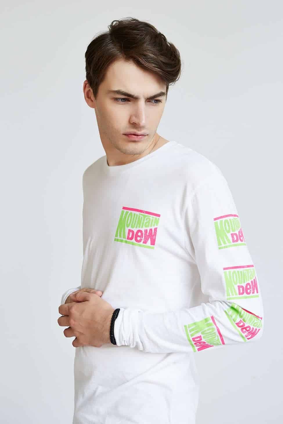 Mountain Dew Long-Sleeve Tee  Laid Back Look For Him