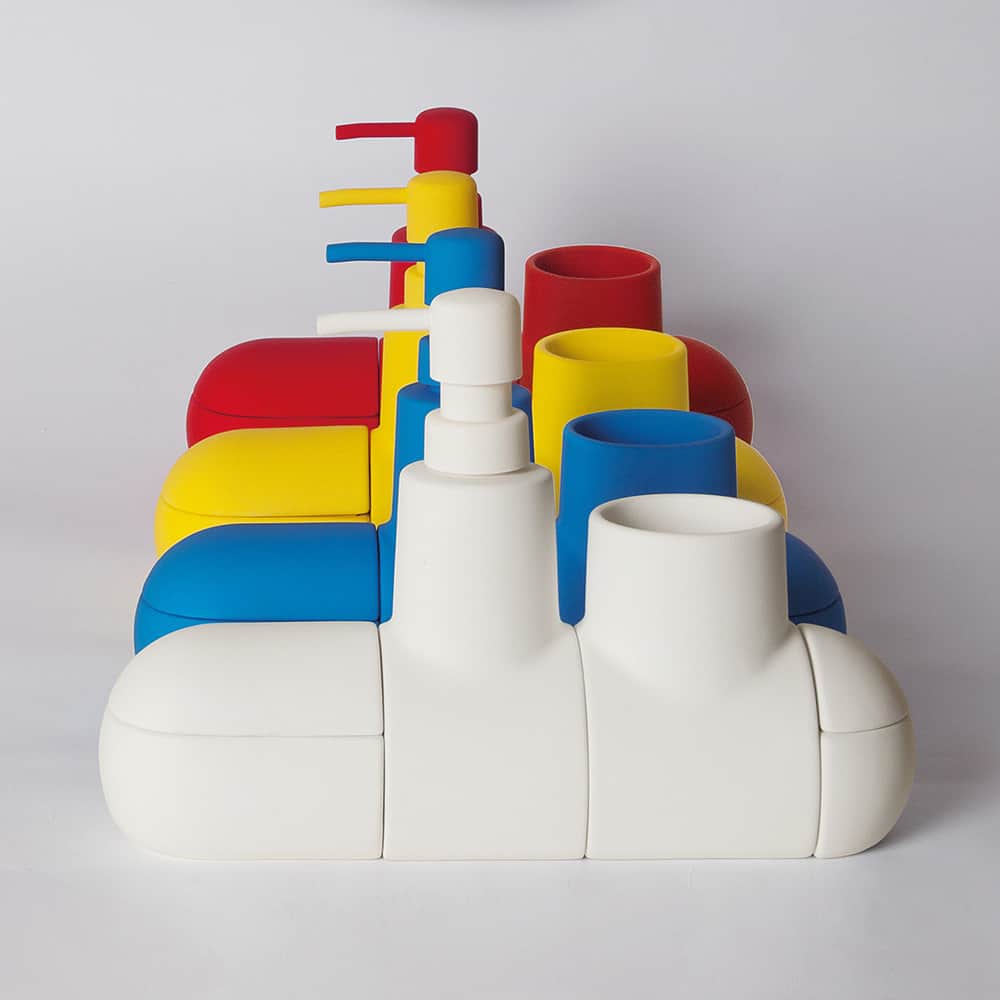 Seletti Submarino Bathroom Accessory The Whole Fleet of Rubber Painted Porcelain Subs