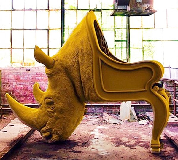 Yello-Rhino-Animal-Chair-Functional-Modern-Artwork