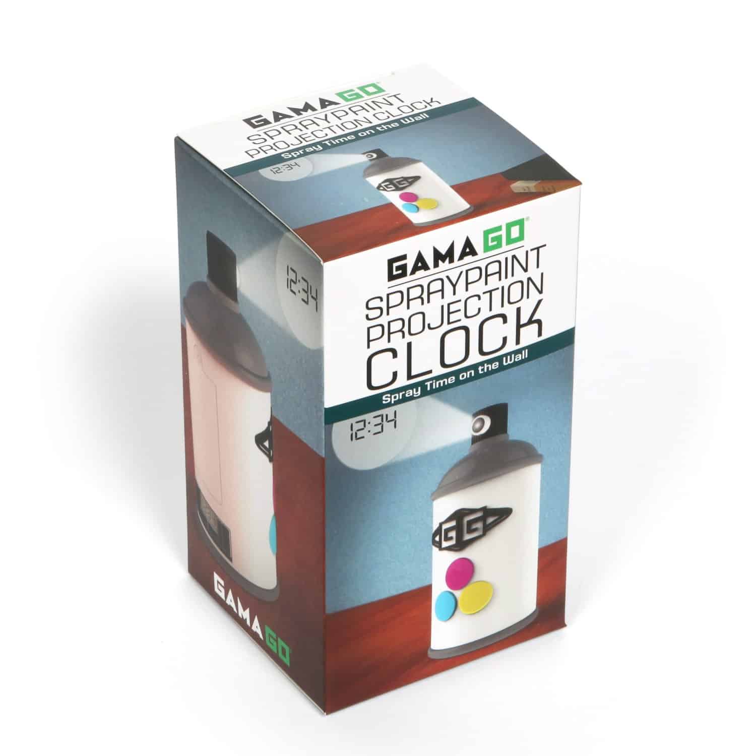 Gamago Spraycan Projection Clock Fun Product