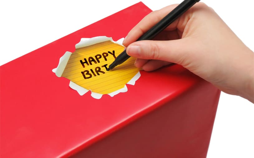 Greeting Stickers Writable Stickers Write Happy Birthday on Gift Label