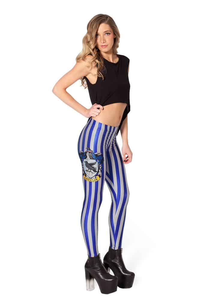 Harry Potter Striped Leggings White and Blue Ravenclaw