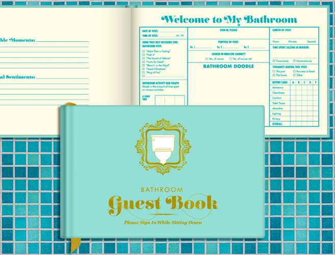 Knock Knock Bathroom Guest Book Cool House Warming Gift Idea