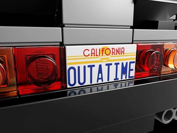 Lego The DeLorean Time Machine Set Out A Time License Plate Lego The DeLorean Time Machine Set Out A Time License Plate