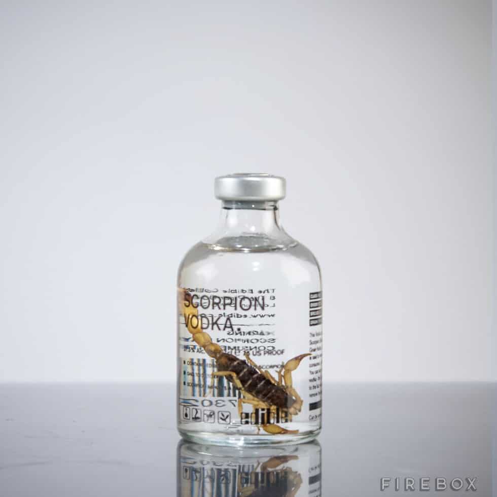 Scorpion Vodka Edible Farm Raised Insect on Alcohol