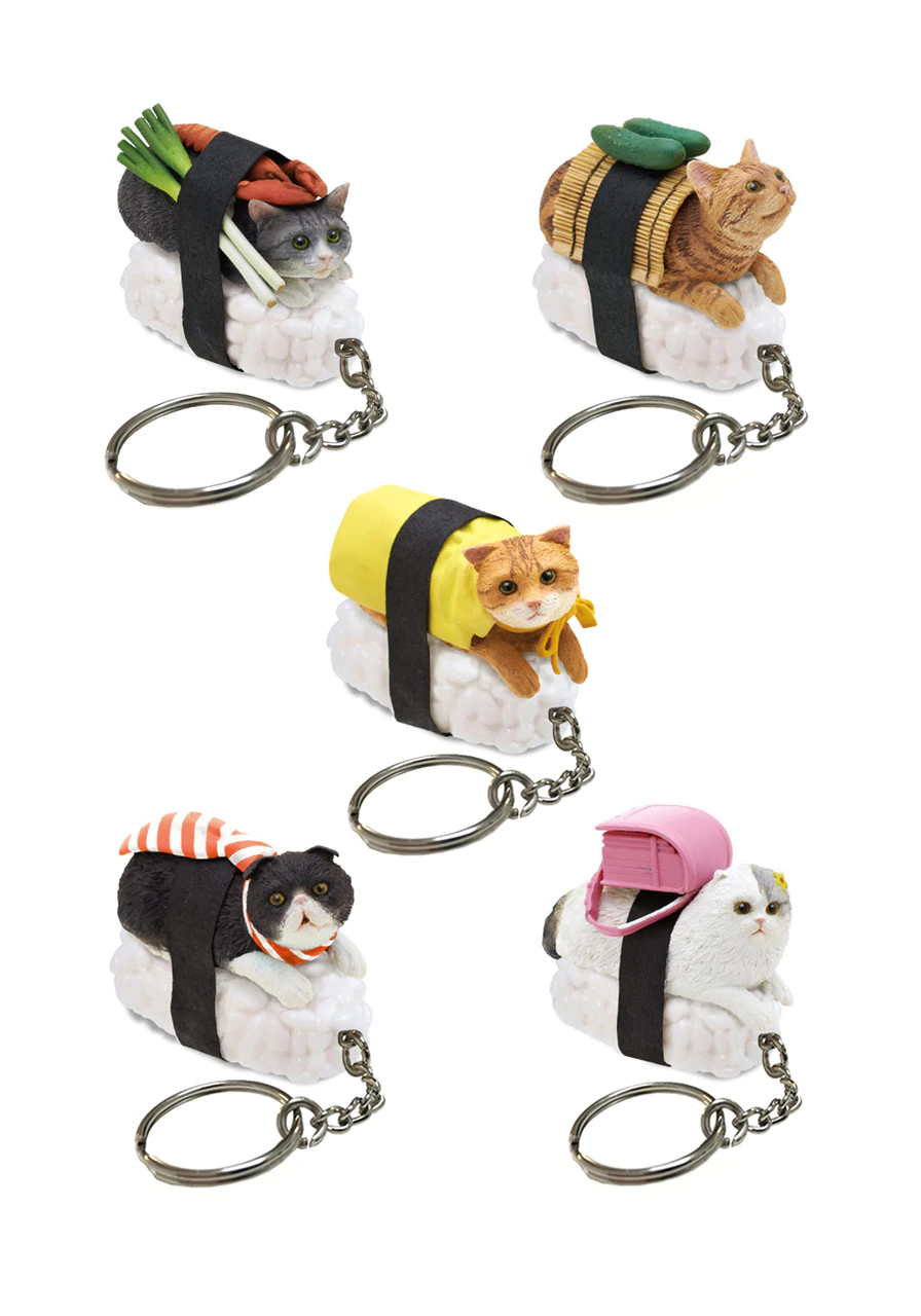 TandNPeanuts Sushi Cats Series 1 Keychains