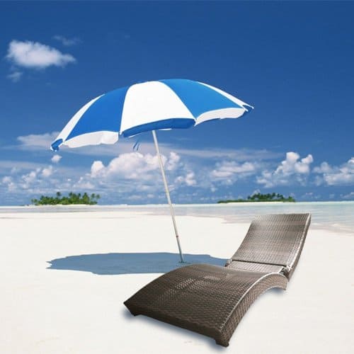 Zen Portable Folding Rattan Lounger Beach Furniture