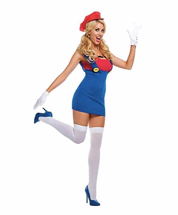 Artco Women Mario Fancy Party Dress Sexy Halloween Event Artco Women Mario Fancy Party Dress Sexy Halloween Event